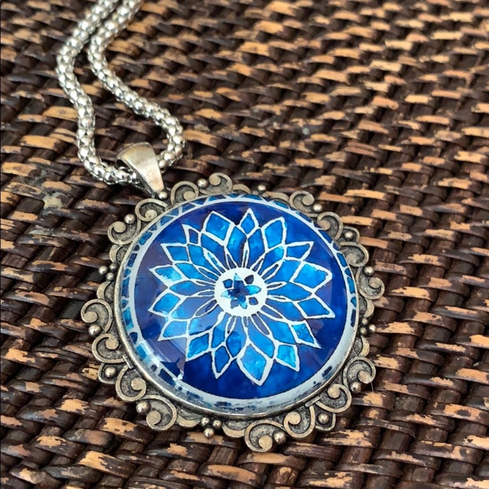 Large Blue Pendant by Carol for Eva Graham